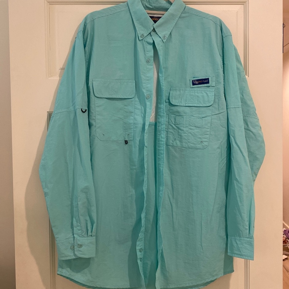 Spicy tuna long sleeve fishing shirt size L